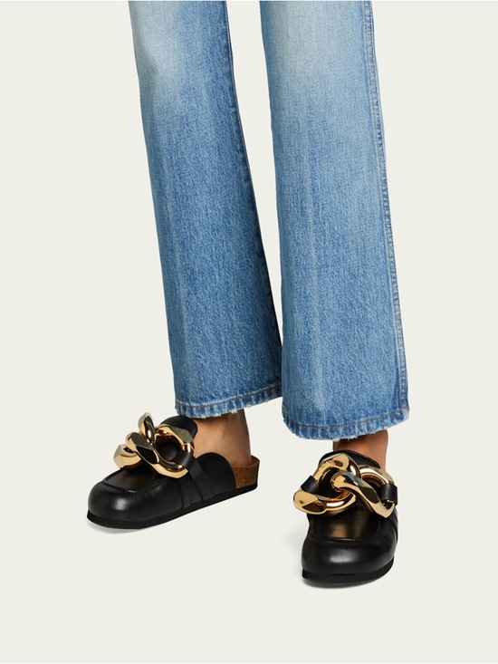 JW ANDERSON Shoes - JW Anderson Chunky Napa Chain Slide Mules - Black - Size 36